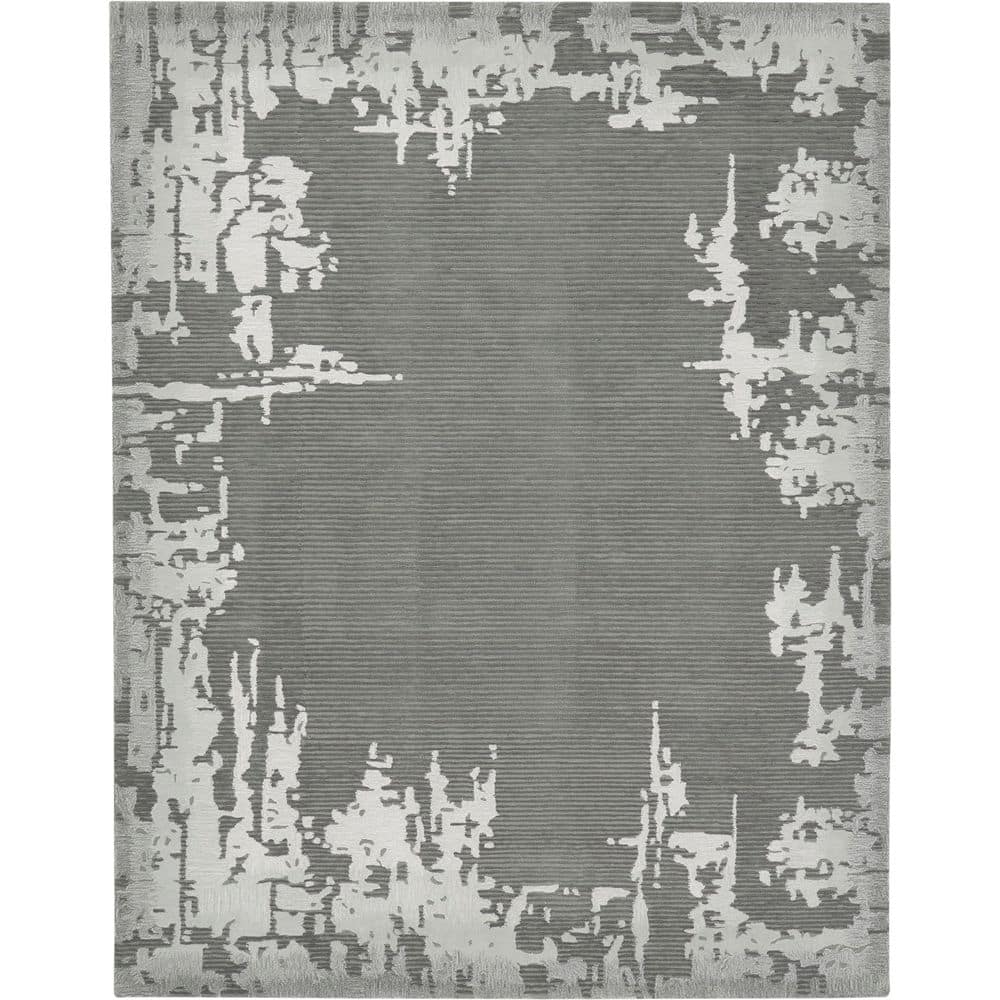 Symmetry Grey/Beige 8 ft. x 10 ft. Distressed Contemporary Area Rug price history on PriceWatchPro