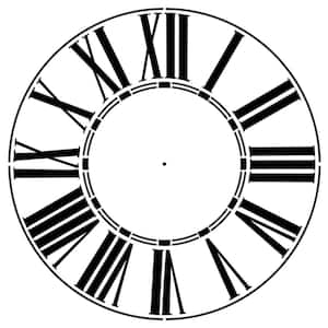 Designer Stencils Large Roman Numeral 18 in. Clockface Wall Stencil