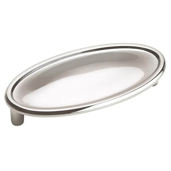 Amerock Manor 3 in (76 mm) Center-to-Center Polished Chrome Cabinet Cup Pull