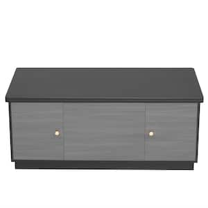 47.24 in. Gray Rectangle MDF Lift Top, Extendable Coffee Table with Storage