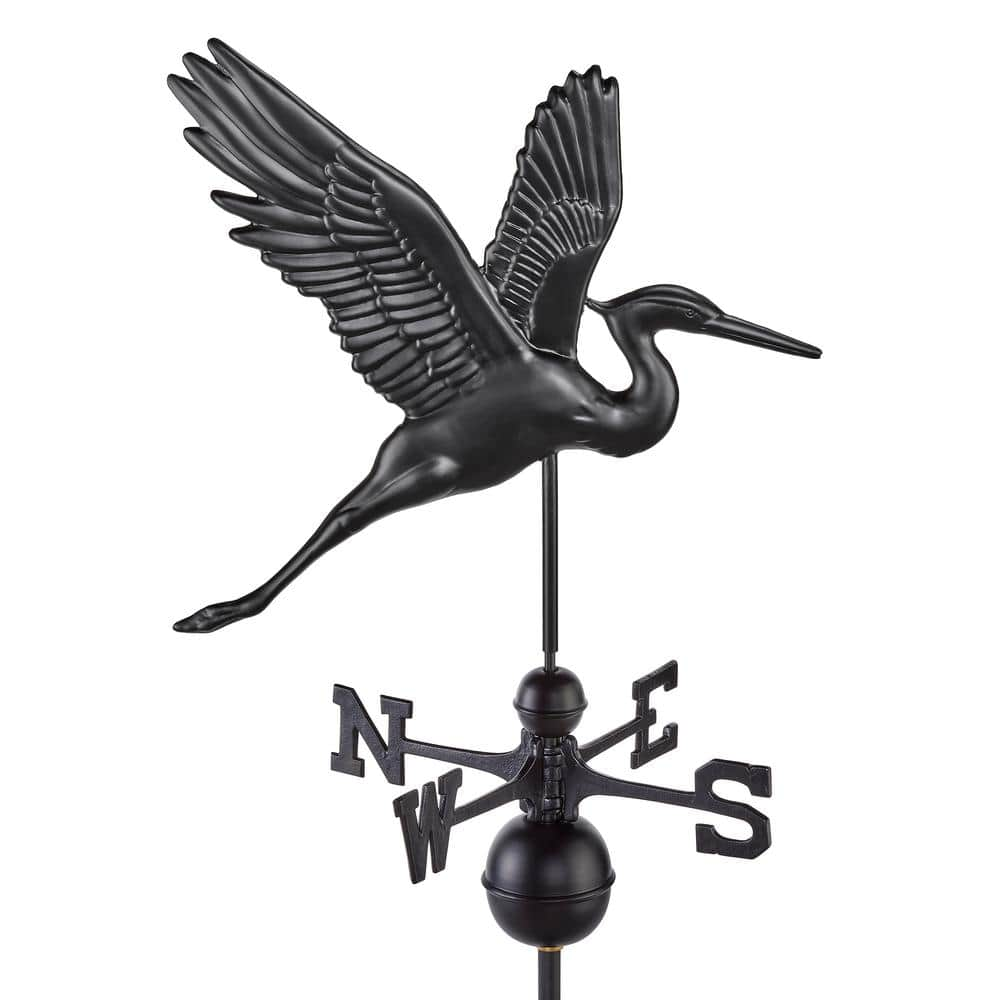 Good Directions Modern Farmhouse-Inspired Graceful Heron Standard/Full Size  Weathervane Black Finish 1971K - The Home Depot