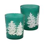 LUMABASE LED Wax Candle in Green Pine Glass (2-Count)-94602 - The Home ...