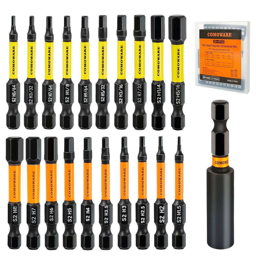 All-In-One S2 Steel Impact Hex Head Allen Wrench Drill Bit Set (20-Piece) with Case screws price history on PriceWatchPro