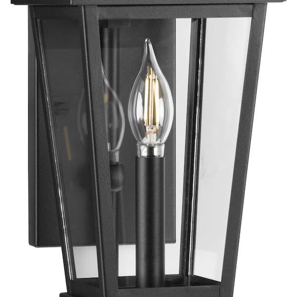 Progress Lighting Onion Lantern Collection 4-Light Textured Black Clear  Beveled Glass Traditional Outdoor Post Lantern Light P5401-31 - The Home  Depot