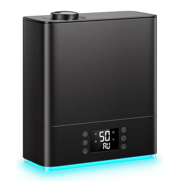 1.6 Gallon Cool Mist Smart Humidifiers with Auto Mode, App & Voice Control, 60H Runtime, RGB Nightlight Black