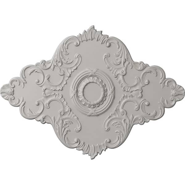 Ekena Millwork 1-7/8 in. x 67-1/8 in. x 48-5/8 in. Polyurethane Piedmont Ceiling Medallion, Ultra Pure White