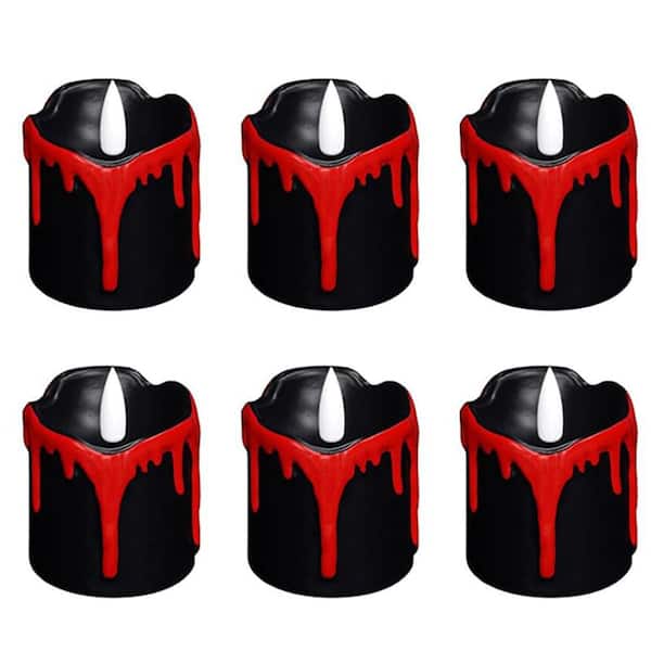 Halloween 300+ Hour Blood Dripping Wax Tea Lights Flickering