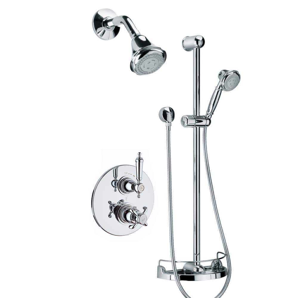 LaToscana Ornellaia 3Spray Thermostatic Wall Bar Shower Kit with