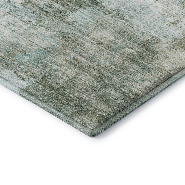 Mayfield Premium Machine Washable Abstract AMF2171 Sage 5 ft. x 7 ft. 6 in. Area Rug