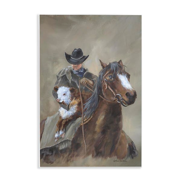 Ranch Cowboy & Western Horse by Pam Britton Unframed Graphic Art Print People 10 in. x 15 in.