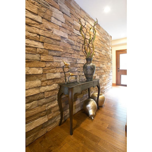 ClipStone Tan Ledgestone 12 in. W Tan / Cream Manufactured Stone