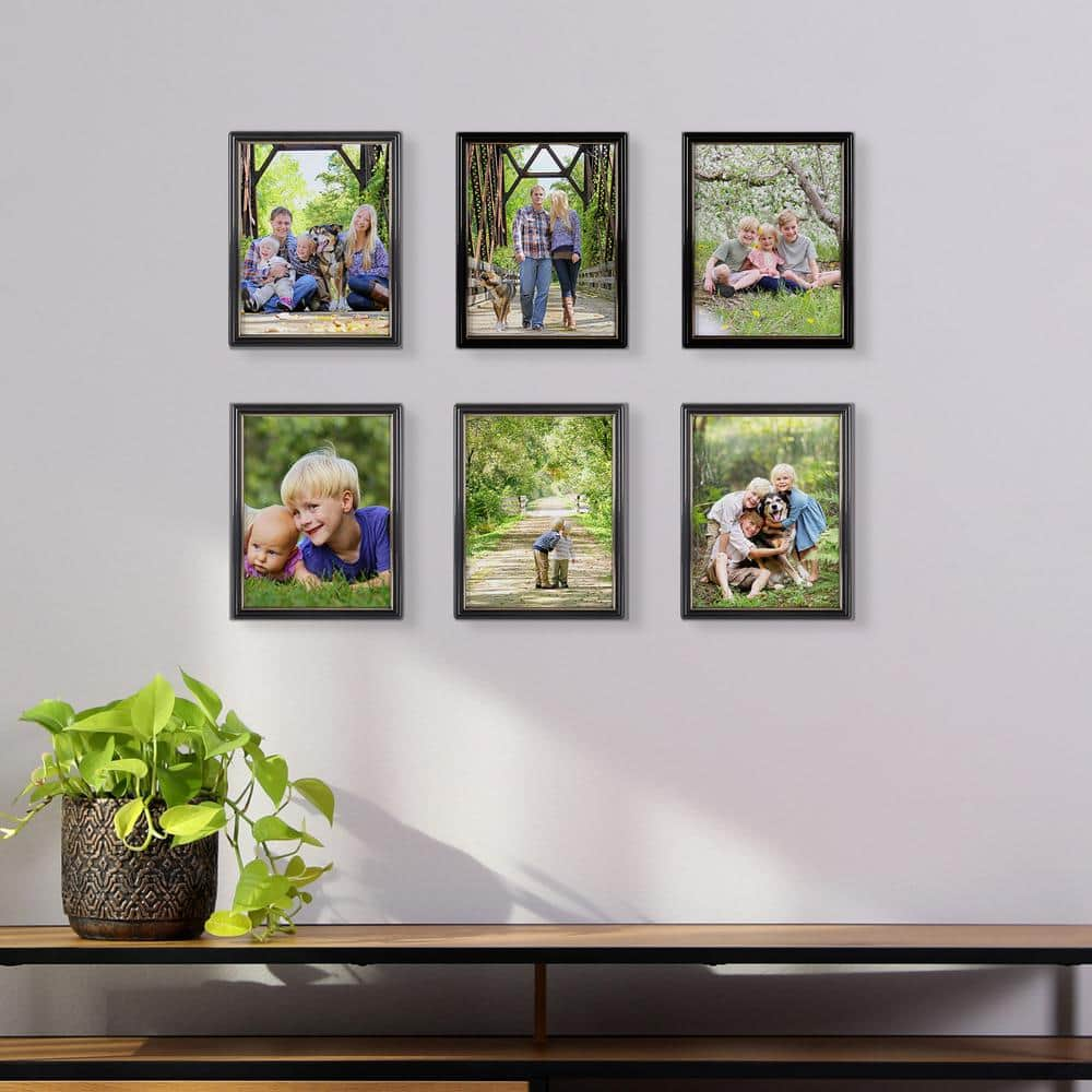 Lavish Home 8.5 in. x 11 in. Black Document Picture Frame (6-Pack ...