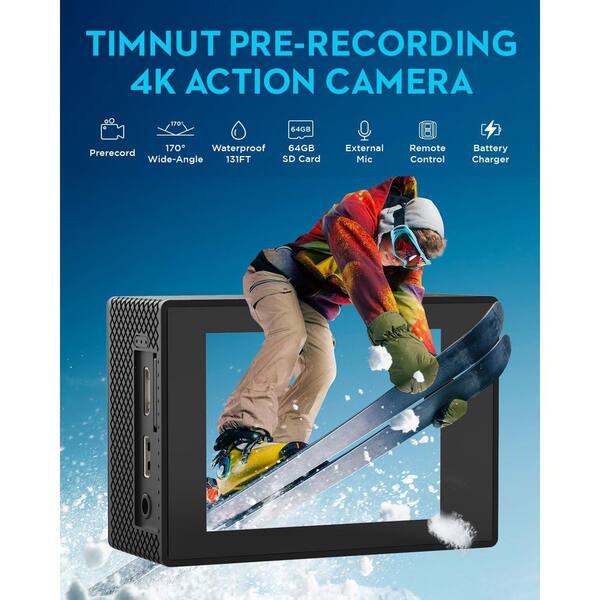 Action Cam 4K/30fps Comius Sharp – Videocamera Subacquea 30m Con WiFi, 16MP, 170° Grandangolo, 64GB SD E 2 Batterie