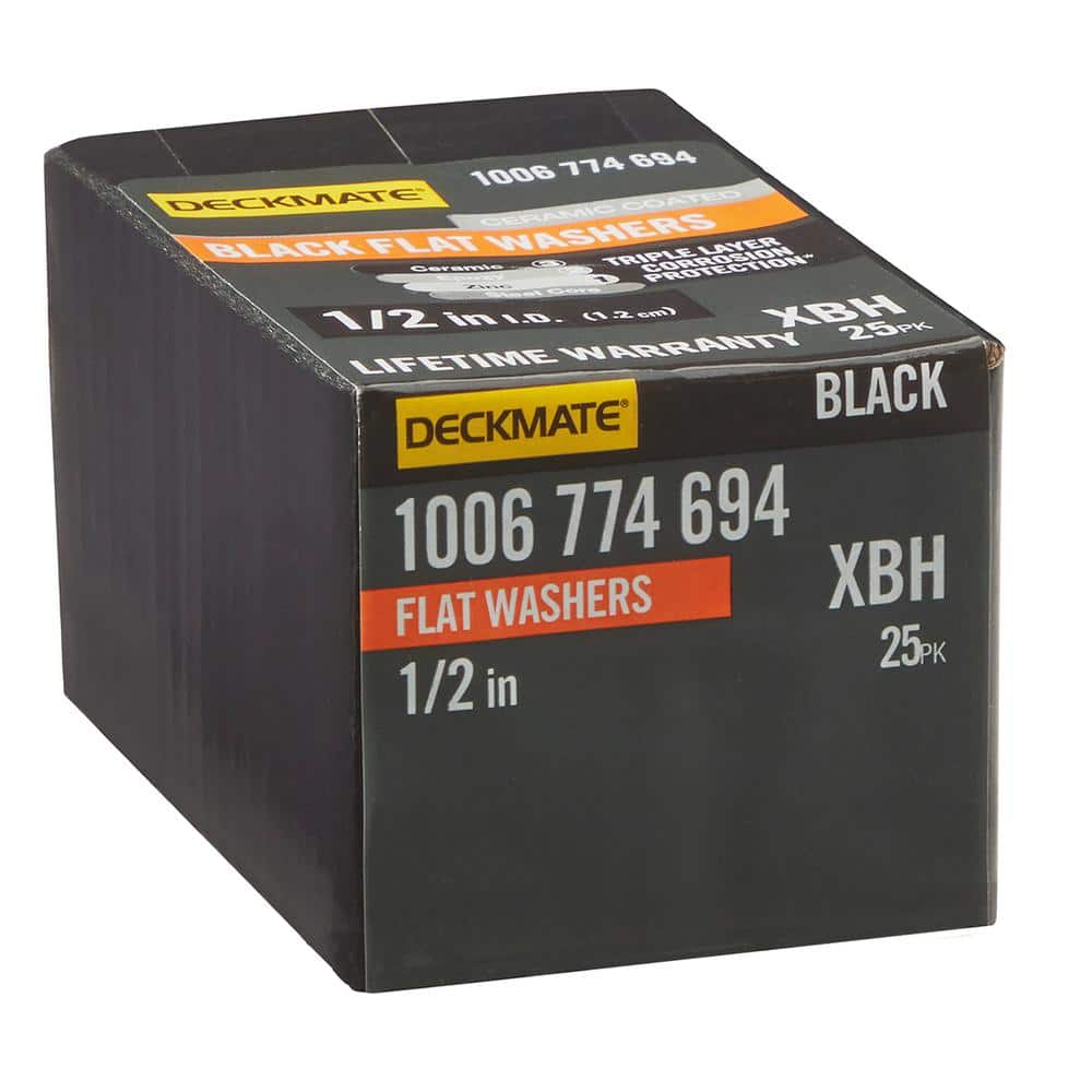 1/2 in. Black Deck Bolt Exterior Flat Washer (25-Pack) price history on PriceWatchPro