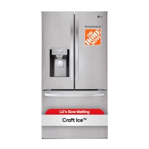 28 cu. ft. 3 Door French Door Refrigerator with Ice and Water Dispenser and Craft Ice in PrintProof Stainless Steel