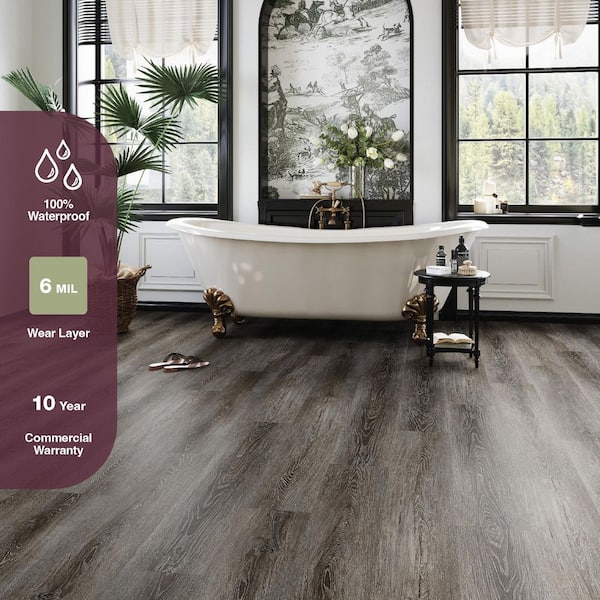 Sanibel Oak 6 MIL x 7.2 in. W x 42 in. L Click Lock Waterproof Luxury Vinyl Plank Flooring (25.2 sqft/case)
