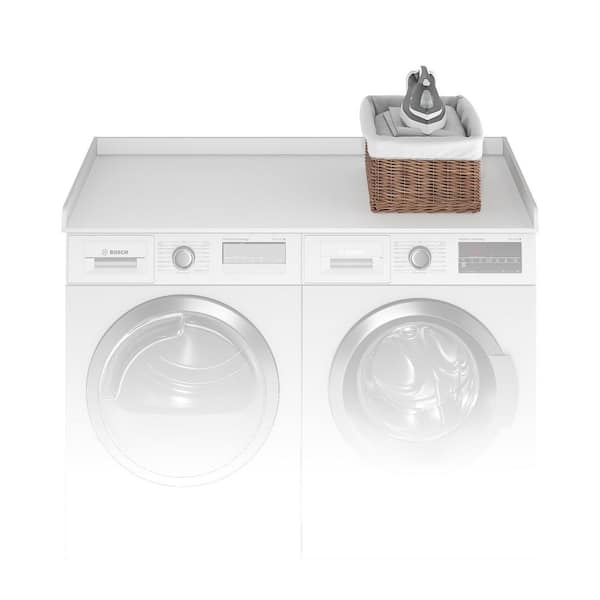 Furinno Ravel 27.5 D x 54 W White Wood Washer Dryer Countertop