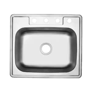 25 in. Drop-In Single Bowl 20-Gauge Stainless Steel Kitchen Sink