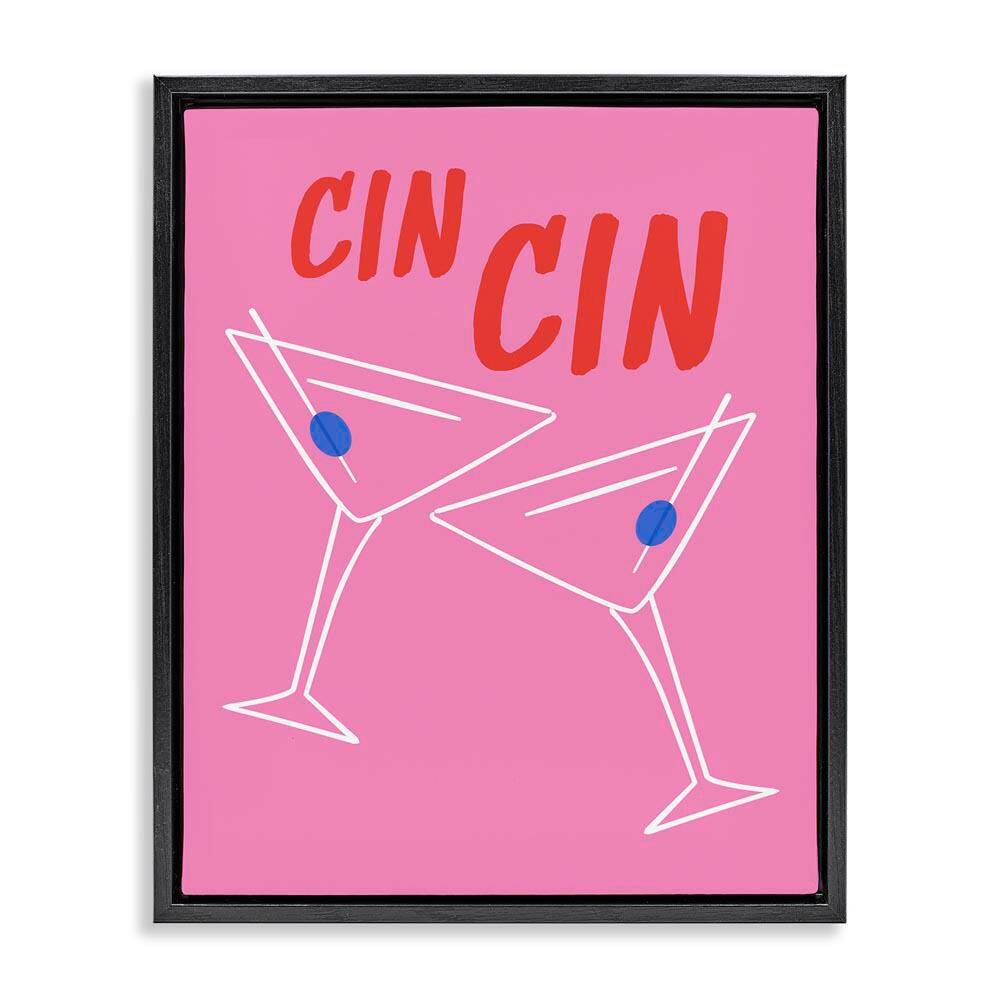Cin Cin Martinis by House of Lulu Black Floater Frame Food Graphic Art Print 31 in. x 25 in. price history on PriceWatchPro