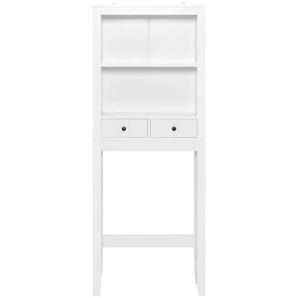 Storage Cabinet Over Toilet With 1 Open Shelf, White - ModernLuxe