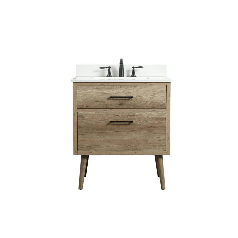 Simply Living 30 in. W x 22 in. D x 33.5 in. H Bath Vanity in Natural Oak w
