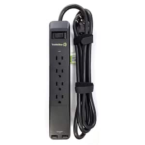 6 ft. 4-Outlet Surge Protector with USB Charging Ports