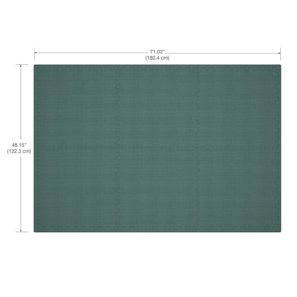 Norsk Dark Green 24 in. x 24 in. x 0.47 in. Foam Interlocking Floor Mat (6-Pack) Norsk Dark Green 24 in. x 24 in. x 0.47 in. Foam Interlocking Floor Mat (6-Pack)