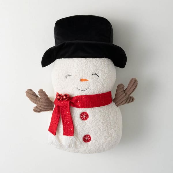 SULLIVANS 23 in. Plush Snowman Christmas Throw Pillow