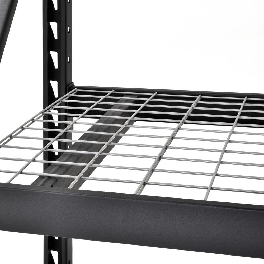 Muscle Rack 77" Black Steel Adjustable 3-Shelf Garage Shelving Unit