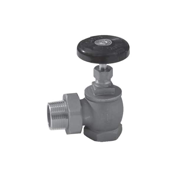 PLUMBERS EDGE 1 in. Steam Angle Radiator Valve