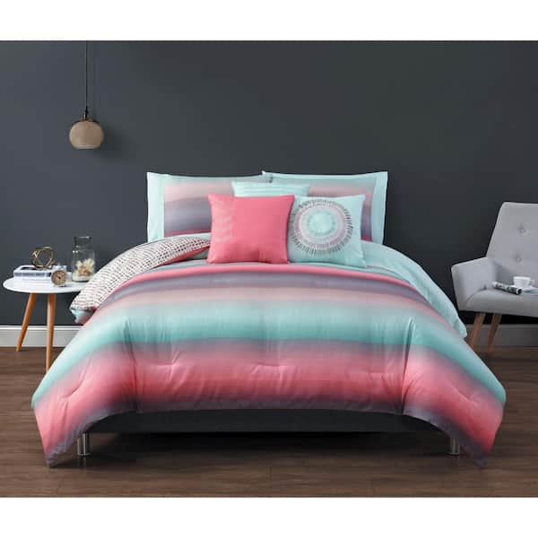 Avondale Manor Cypress 8Pc Ombre Comforter Set With Sheets