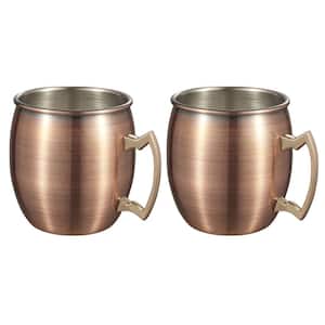 2-Piece Brushed Copper Mule Mug Set