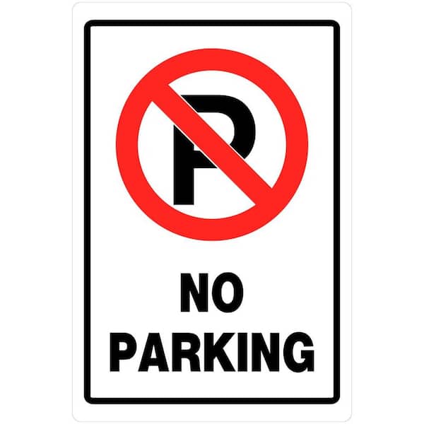 Hillman 18 in. x 12 in. Plastic No Parking Sign