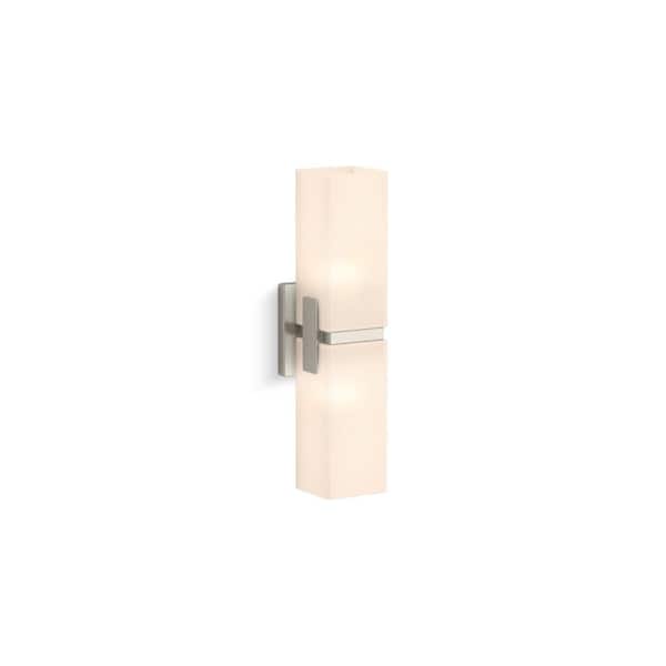 KOHLER Honesty 2-Light Brushed Nickel Wall Sconce