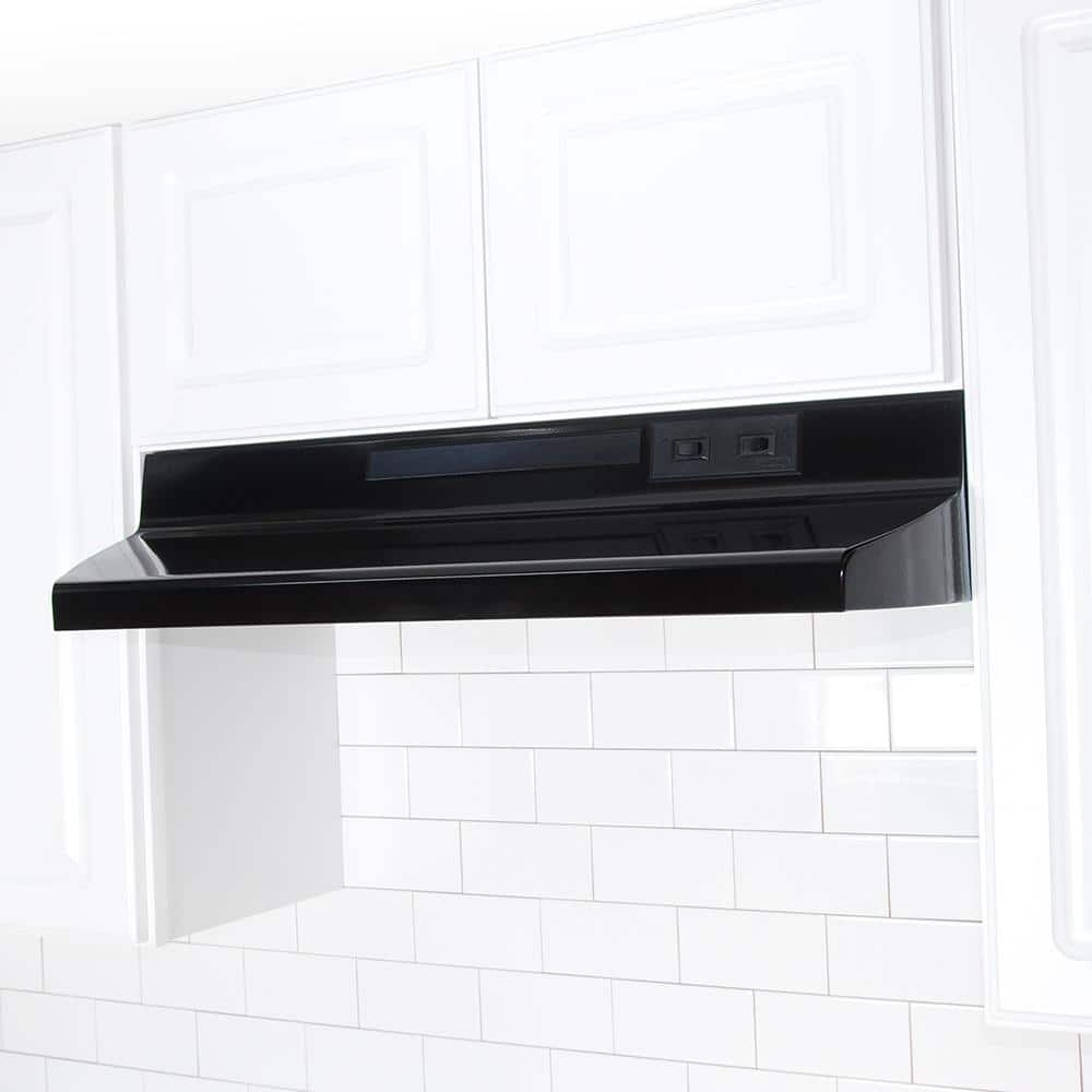36-Inch Black Convertible Under Cabinet Range Hood