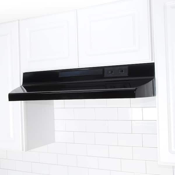 36-Inch Wide Air King AD1366 Advantage Ductless Under Cabinet Range Hood with 2-Speed Blower Black Finish 