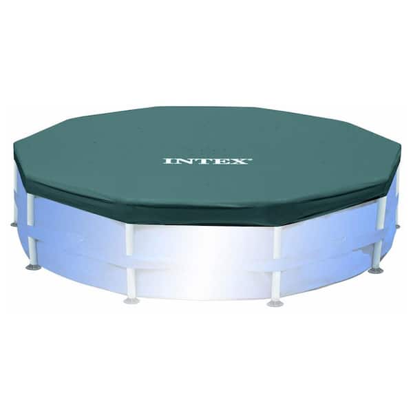10 ft. Round Easy Set Outdoor Backyard Swimming Pool Cover, Blue (2-Pack)