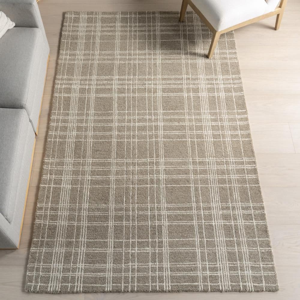 Valery Plaid Sand 9 ft. x 12 ft. Indoor Area Rug - thumbnail 2