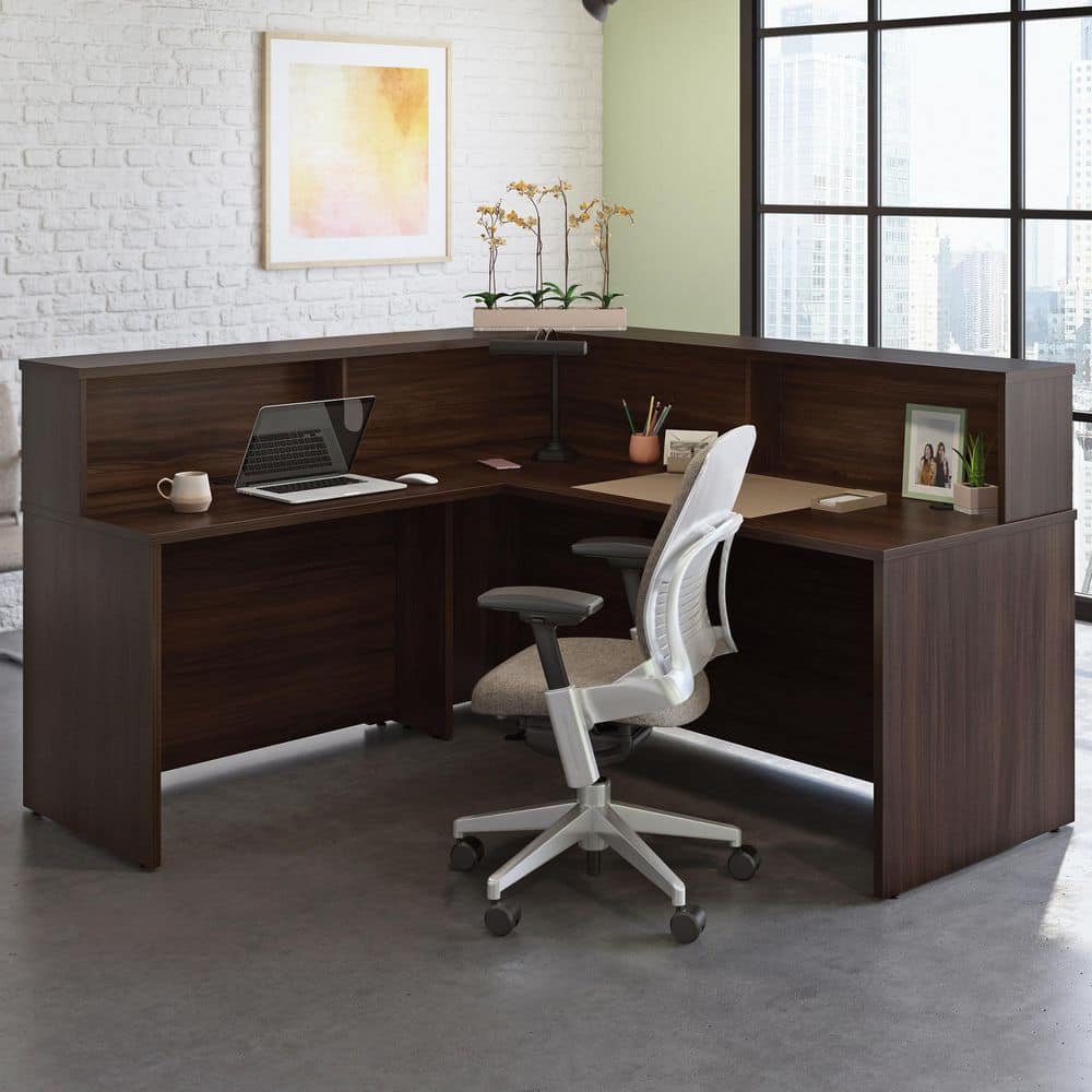 Noble Elm Brown Engineered Wood Reception Hutch