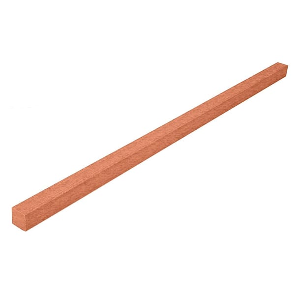Unbranded 2 in. x 2 in. x 48 in. Square End Pine Redwood-Tone Pressure-Treated Baluster