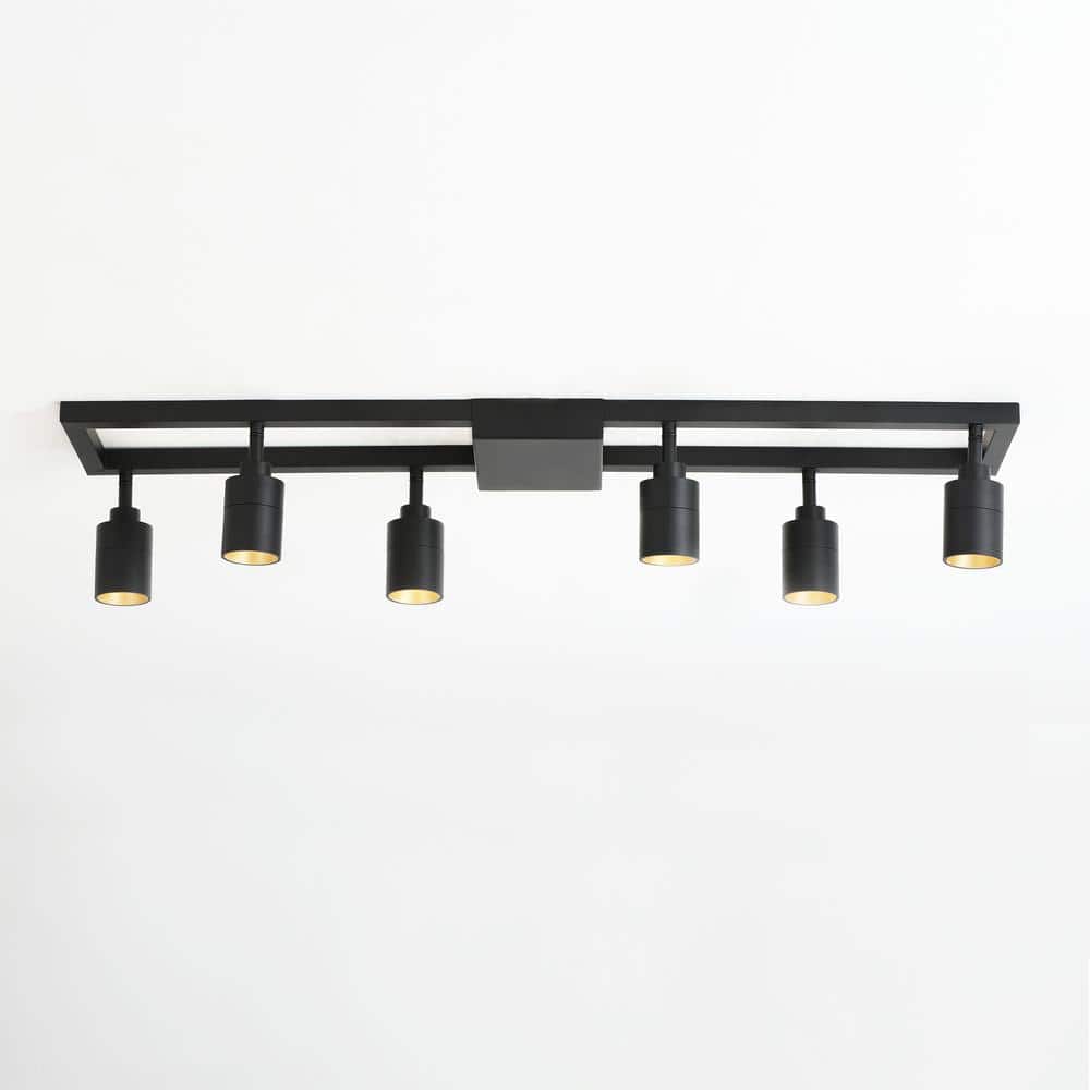Shura Matte Black 6-Light LED Square Track Light