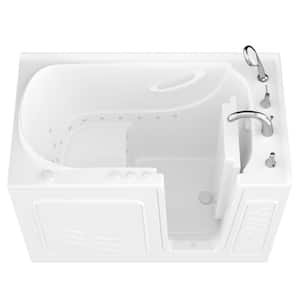 Safe Economy 53 in. Right Drain Walk-In Whirlpool and Air Bathtub in White