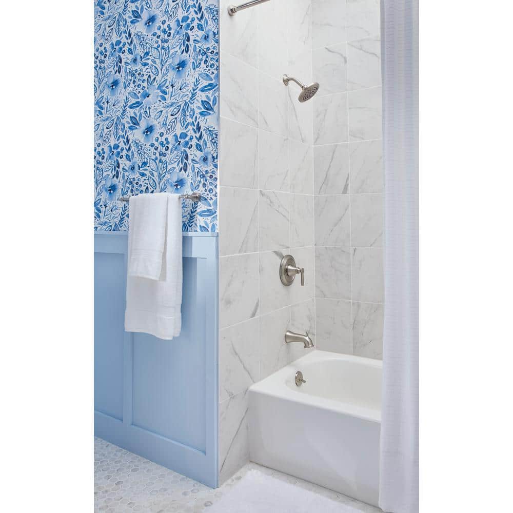 Brushed Nickel Wall Mounted Tub and Shower Trim Kit