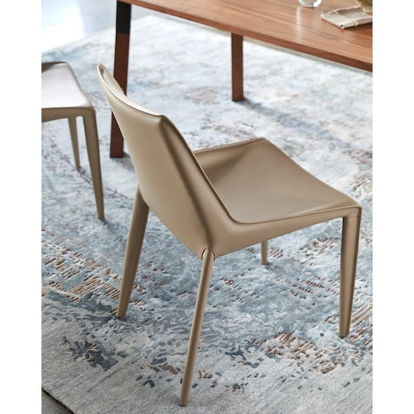Livabliss Ira Modern Dining Chair, Light Brown, 34 in. H x 23 in. W x 19 in. D, 34 in. H x 23 in. W x 19 in. D