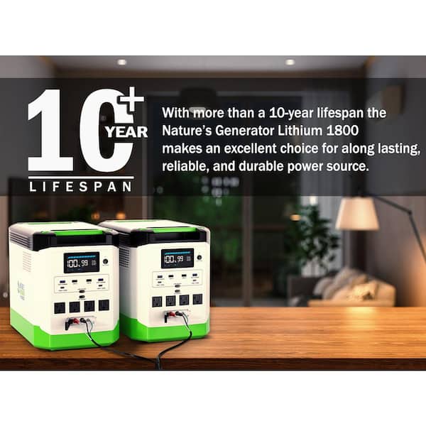 NATURE'S GENERATOR 1800W Running/3600W Peak Push Button Start