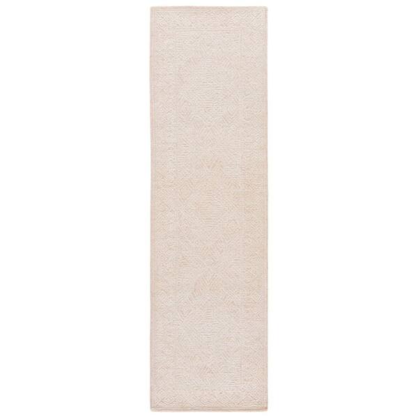 Abstract 2 ft. x 8 ft. Beige Tribal Runner Rug