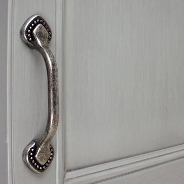 3 in. Center-to-Center Weathered Nickel Beaded Cabinet Pull (10-Pack)
