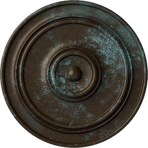 4-7/8" x 54" x 54" Polyurethane Large Classic Ceiling Medallion, Bronze Blue Patina