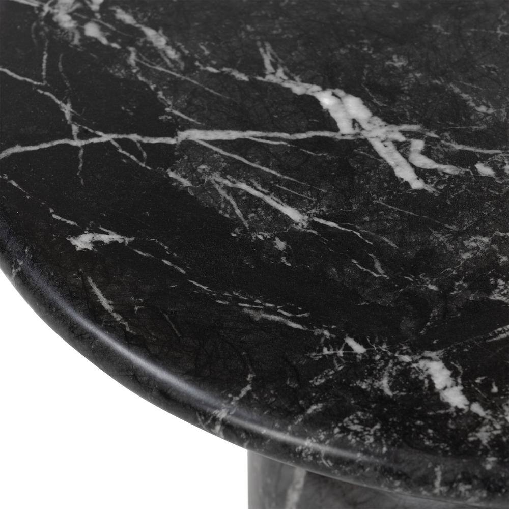 Wels 17.5 in. Black Marble End Table - thumbnail 4