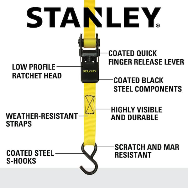 1 in. x 10 ft. Ratchet Strap (4-Pack) 1 in. x 10 ft. Ratchet Strap (4-Pack)